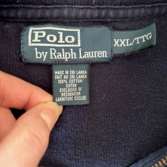 Vintage Polo by Ralph Lauren Half-Zip Sweatshirt (XXL) - Picture 7 of 8